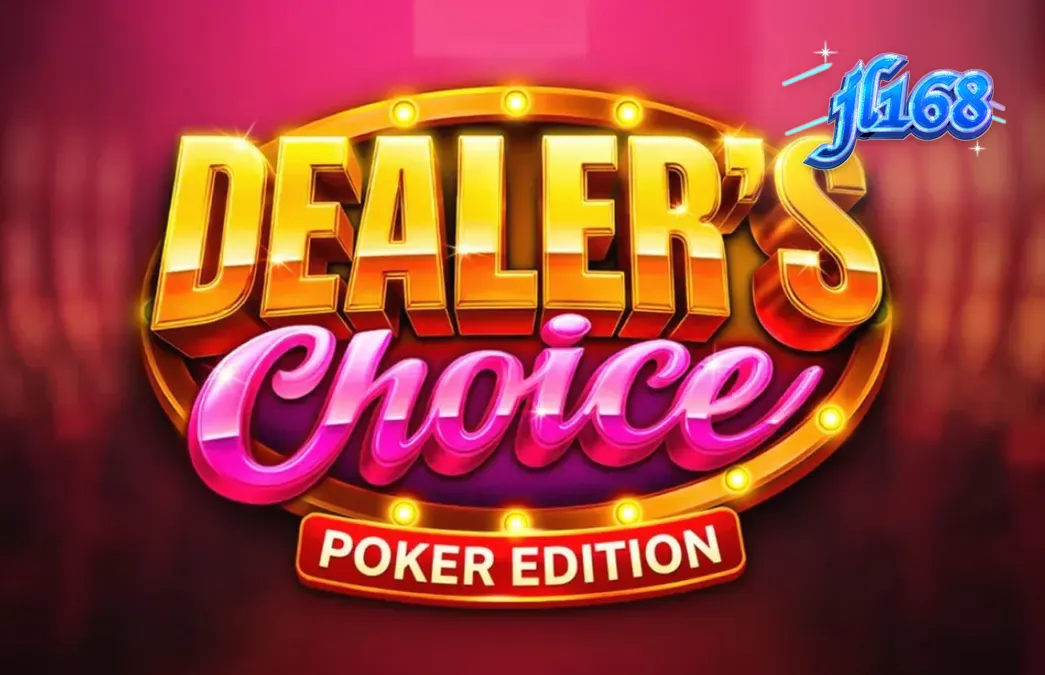 Dealer’s Choice: Poker Edition slot game interface na may poker theme
